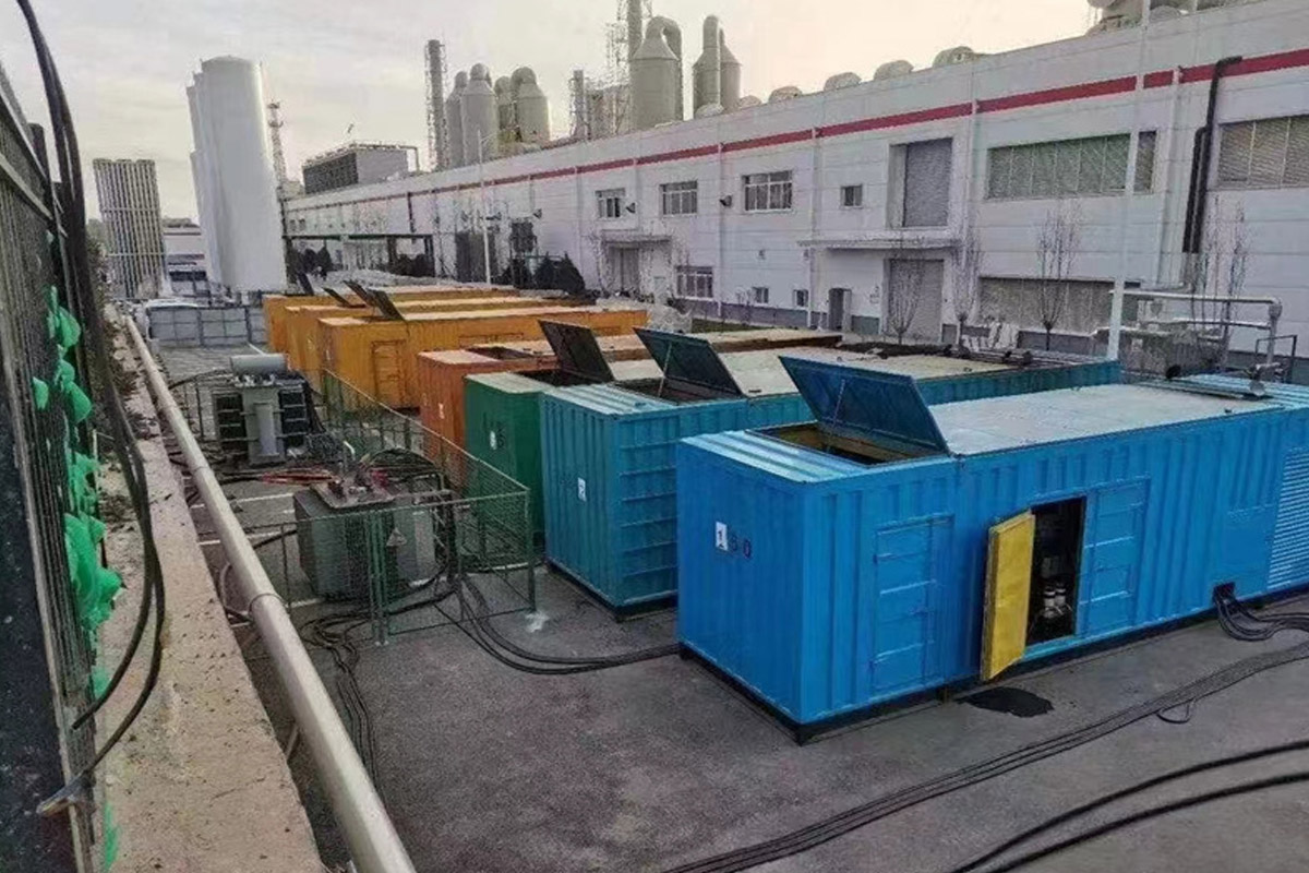 长征镇发电机租赁施工现场
